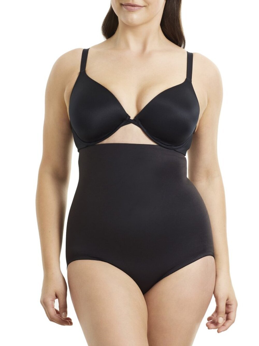 Cupid Intimates Soft & Comfortable High-Waist Shaping Brief - Black